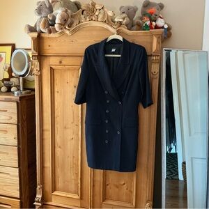 VENUS Dark Blue Double-Breasted Blazer